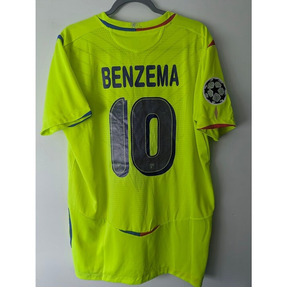 Lyon Benzema 2008/09 Third Jersey XXL UCL Fully Patched